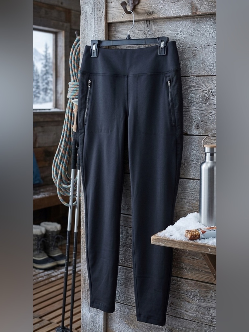 Spyder Women's Black Performance Leggings with Zip Pockets